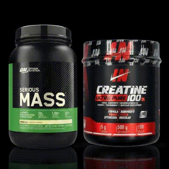 SERIOUS MASS 3 LB + CREATINE IRON 100 SERVICIOS